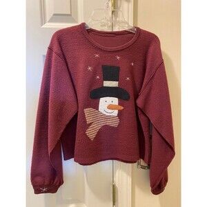 Girls Snowman LS Top